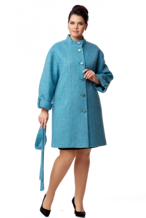 Женское пальто из текстиля с воротником 8008128