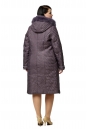 Женское пальто из текстиля с капюшоном, отделка песец 8010431-3