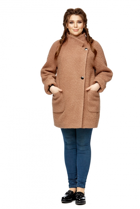 Женское пальто из текстиля с воротником 8011977
