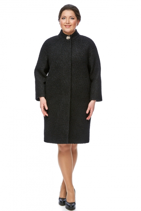 Женское пальто из текстиля с воротником 8012008