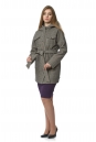 Женское пальто из текстиля с капюшоном 8021109-2