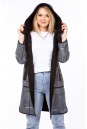 Женское пальто из текстиля с капюшоном 8023524-6