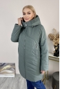 Женское пальто из текстиля с капюшоном 8024072-2