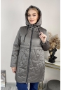 Женское пальто из текстиля с капюшоном 8024088