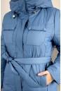 Женское пальто из текстиля с капюшоном 8024097-6