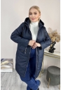 Женское пальто из текстиля с капюшоном 8024106-3